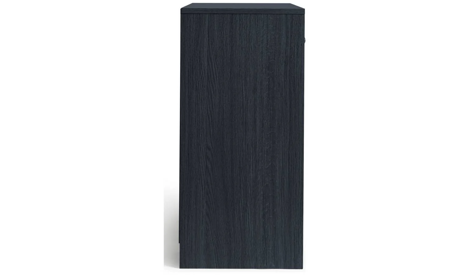 Maine 2 Door 1 Drawer Sideboard Black Storage Cabinet Living Room - Image 4