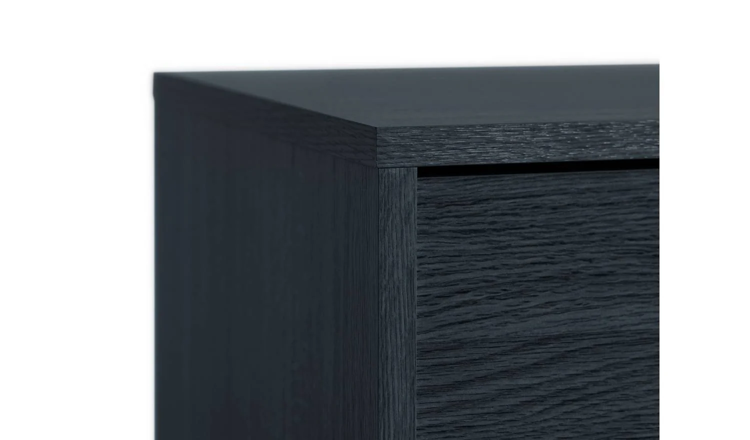 Maine 2 Door 1 Drawer Sideboard Black Storage Cabinet Living Room - Image 6