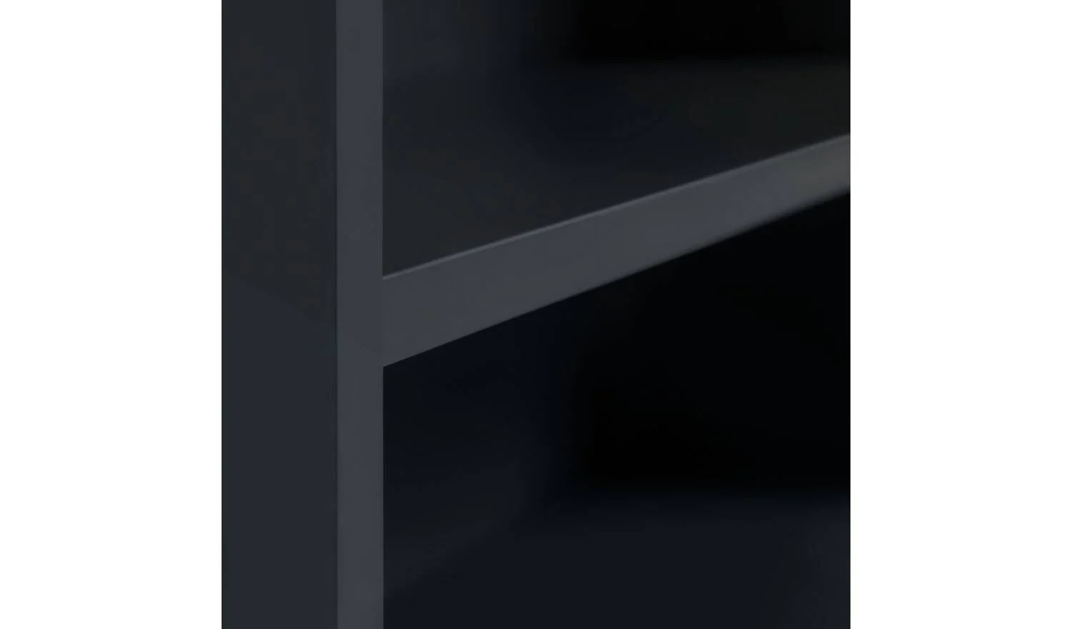 Maine 2 Drawer Bookcase Black Ash Effect Storage Organiser Shelf - Image 6