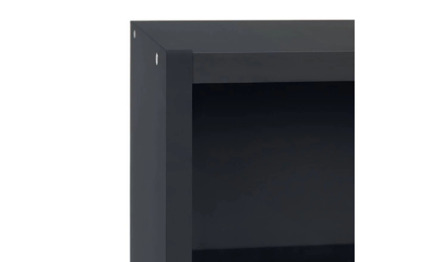 Maine 2 Drawer Bookcase Black Ash Effect Storage Organiser Shelf - Image 7
