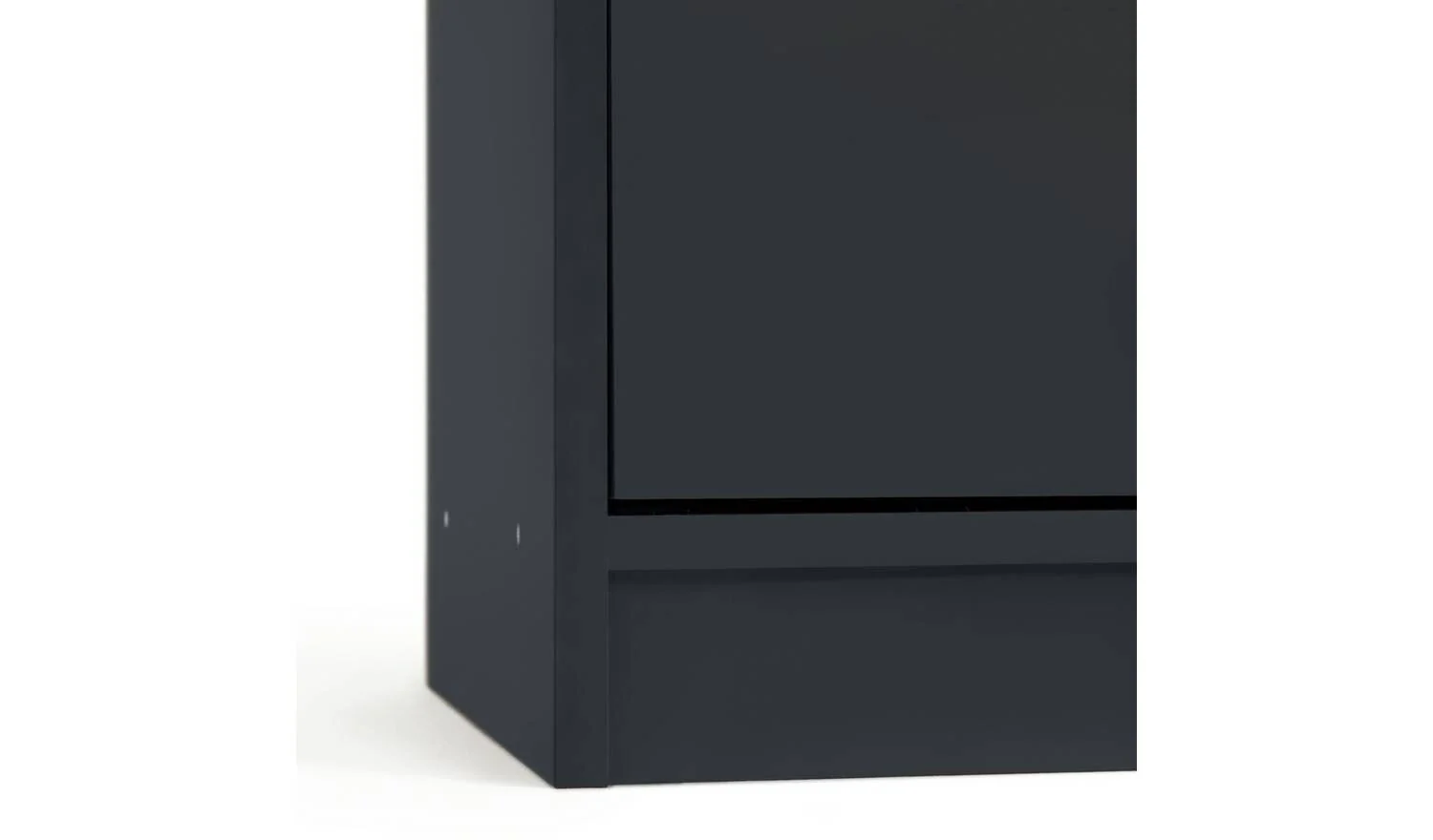 Maine 2 Drawer Bookcase Black Ash Effect Storage Organiser Shelf - Image 8
