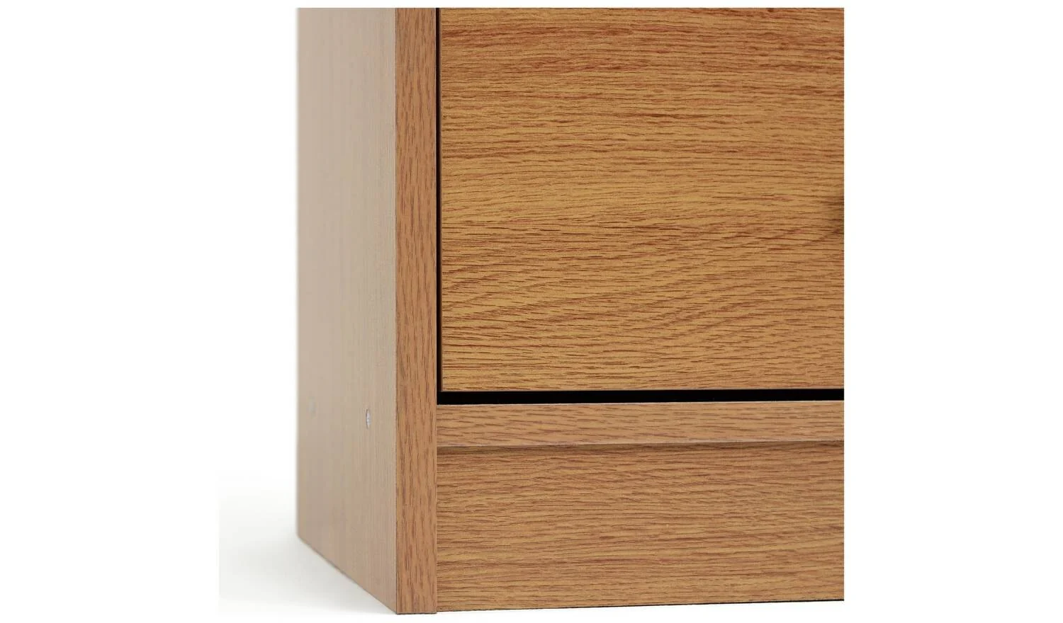 Maine 2 Drawer Bookcase Oak Effect Storage Organiser Shelf Furniture - Image 10