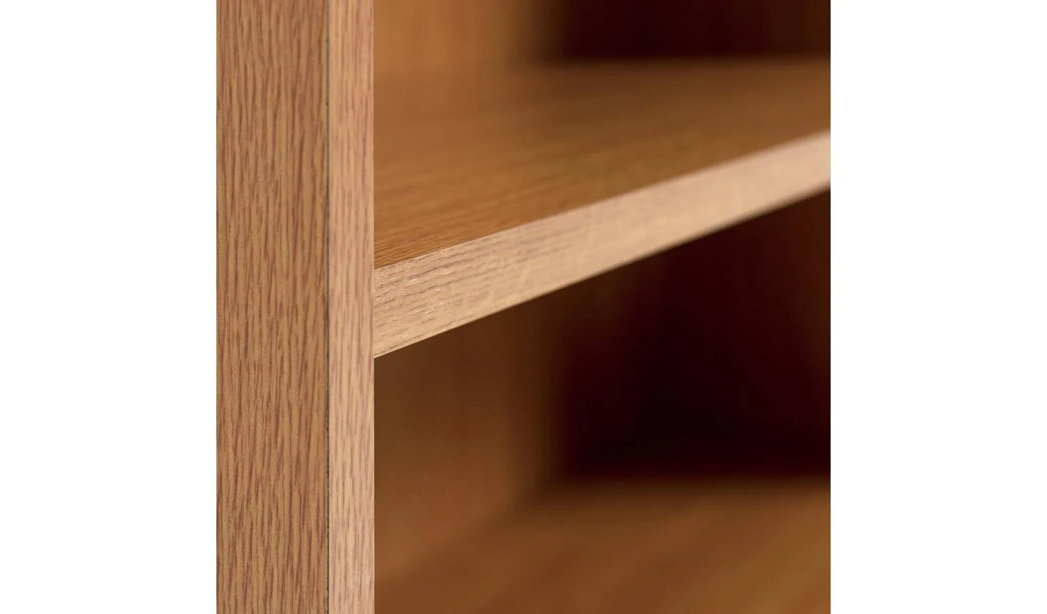 Maine 2 Drawer Bookcase Oak Effect Storage Organiser Shelf Furniture - Image 8
