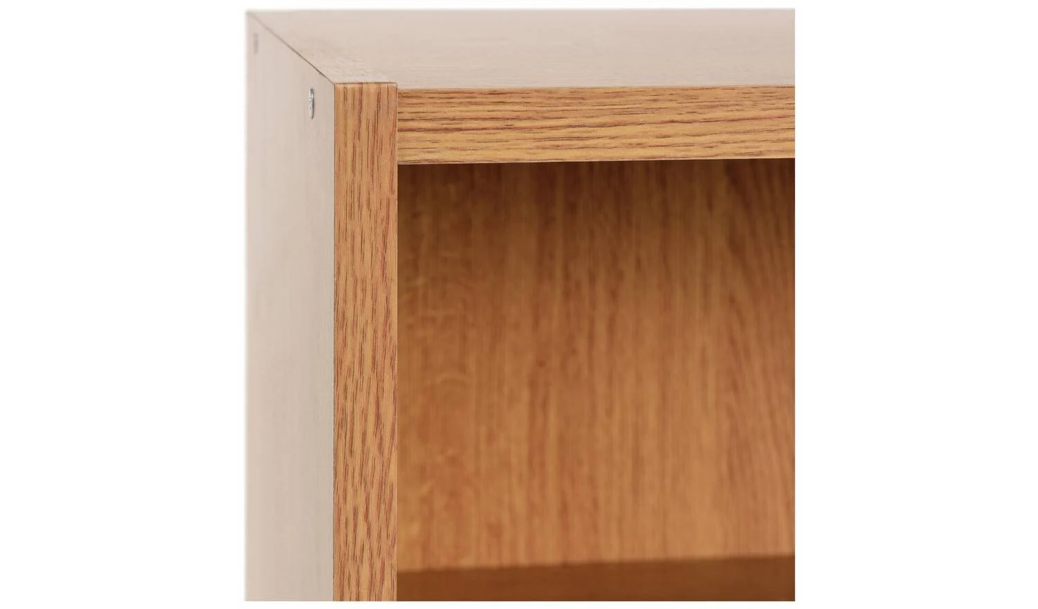Maine 2 Drawer Bookcase Oak Effect Storage Organiser Shelf Furniture - Image 9