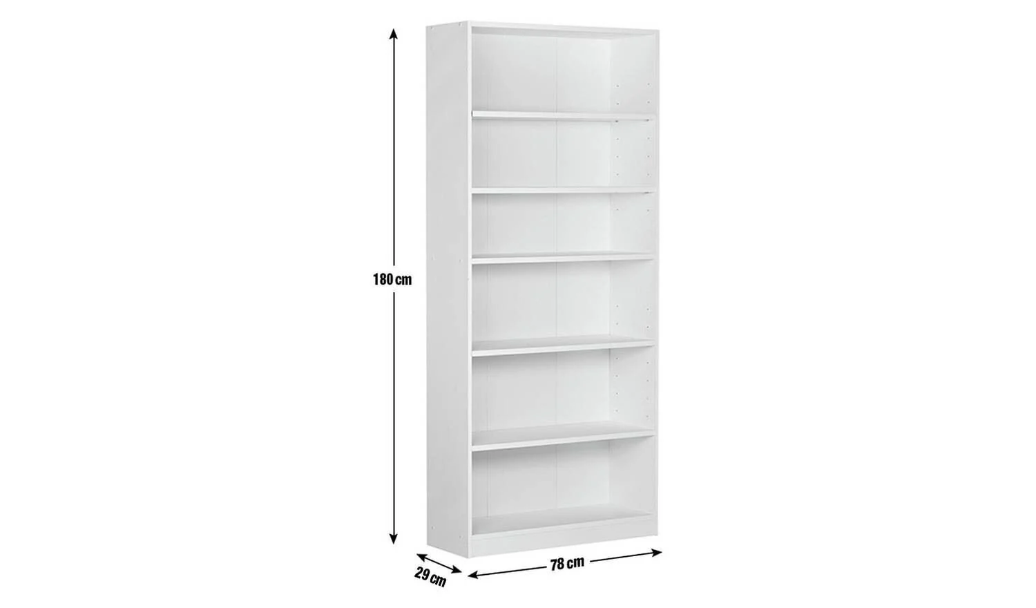 Maine Deep Bookcase Oak Effect Storage Organiser Shelf Living Room - Image 2
