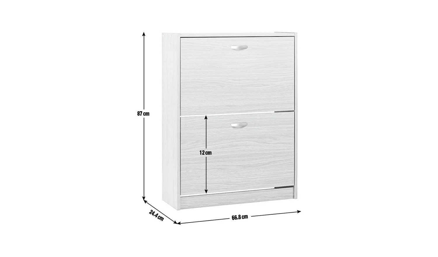 Maine Shoe Storage Cabinet White Hallway Entryway Furniture Organiser - Image 2
