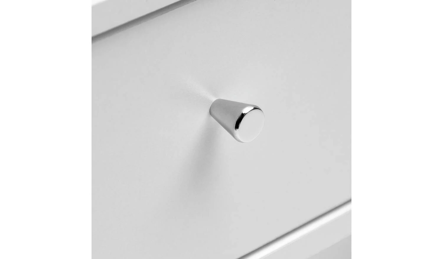 Malibu 1 Drawer Bedside Table White Compact Nightstand With Shelf - Image 6