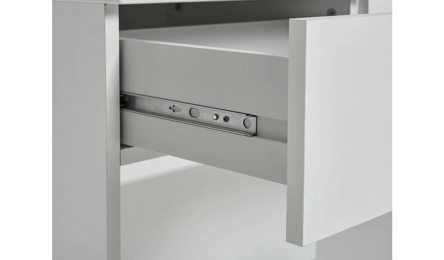 Malibu 1 Drawer Dressing Table & Mirror White Stylish Bedroom Storage Solution - Image 4