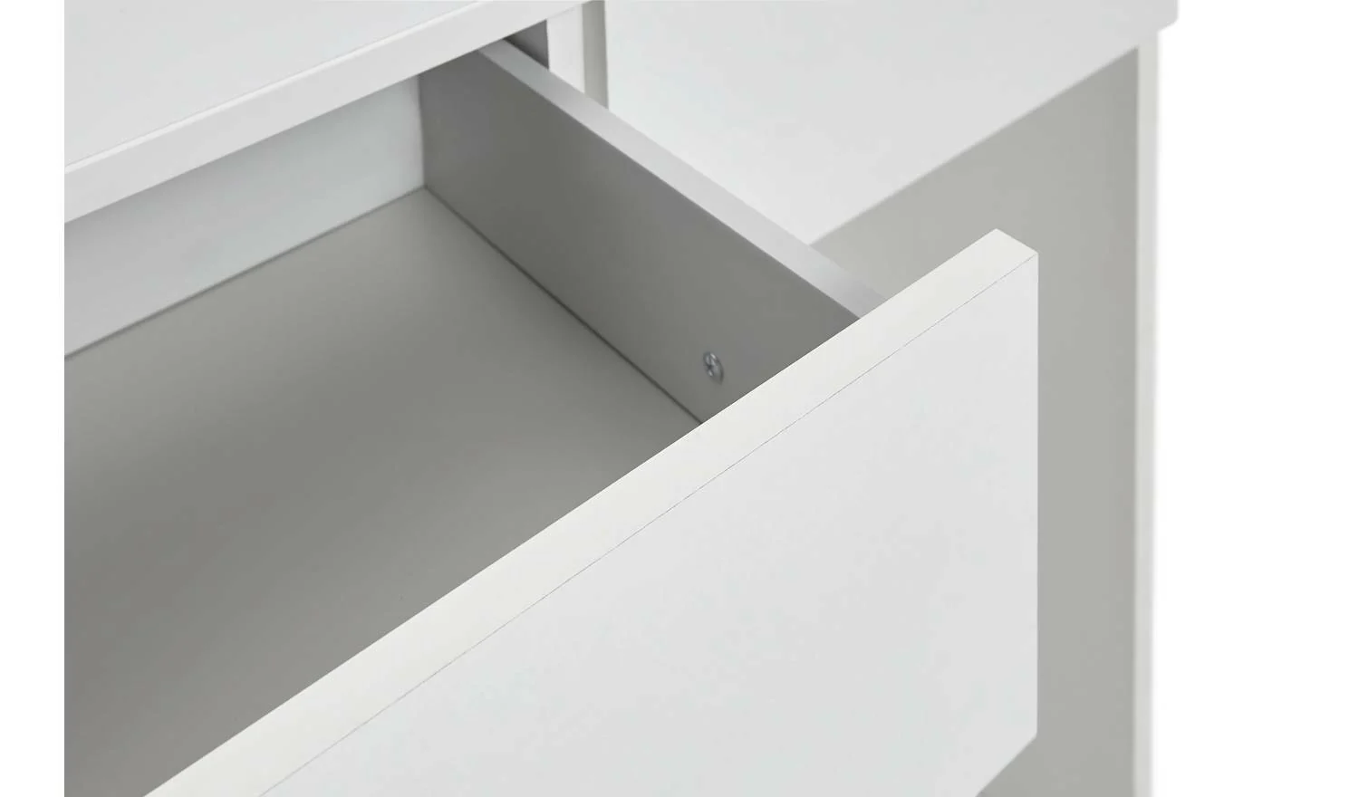 Malibu 1 Drawer Dressing Table & Mirror White Stylish Bedroom Storage Solution - Image 5