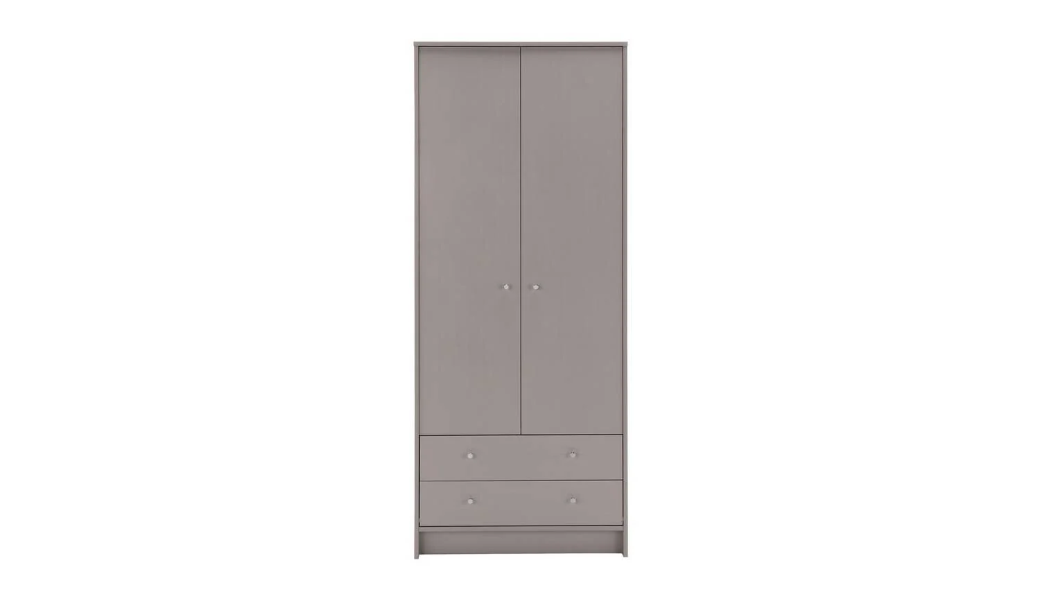 Malibu 2 Door 2 Drawer Wardrobe Grey Storage Organiser Cabinet Bedroom - Image 4