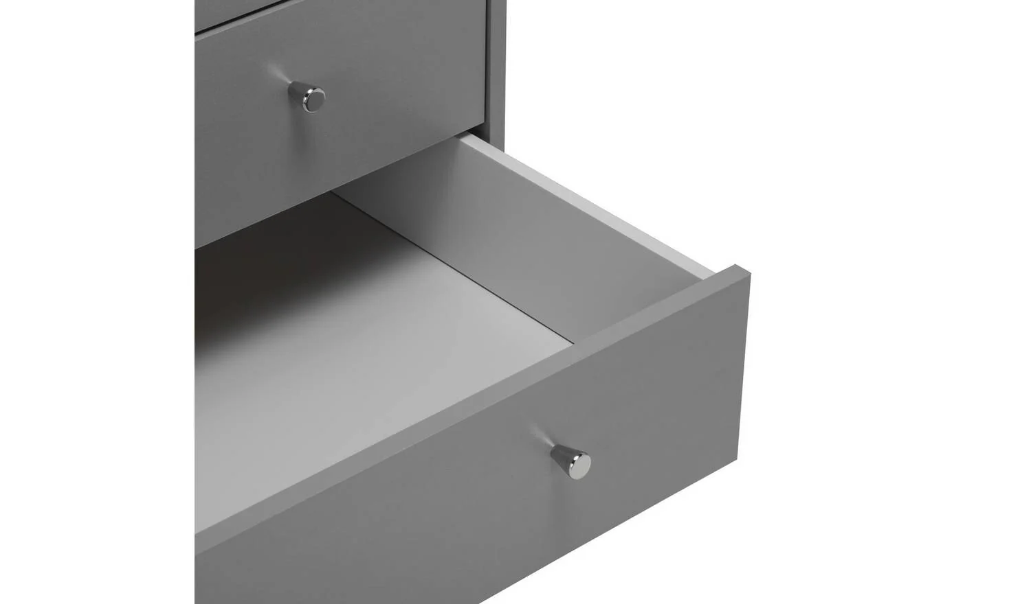 Malibu 2 Door 2 Drawer Wardrobe Grey Storage Organiser Cabinet Bedroom - Image 7