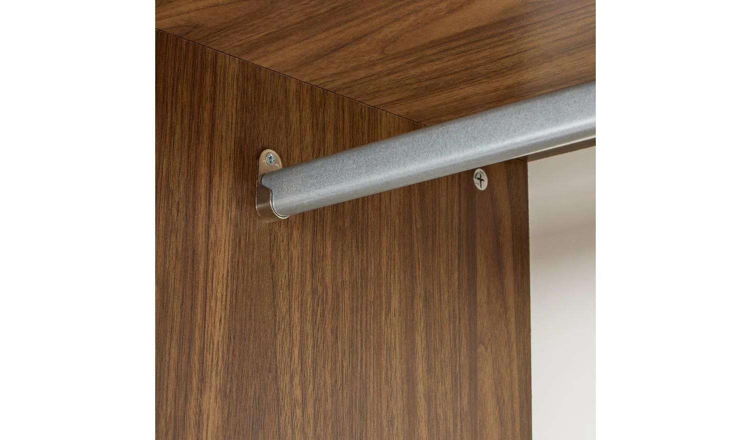 Malibu 2 Door 2 Drawer Wardrobe Walnut Storage Organiser Bedroom Furniture - Image 5