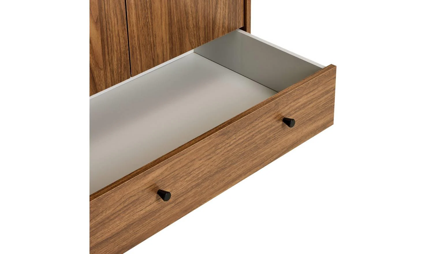 Malibu 2 Door 2 Drawer Wardrobe Walnut Storage Organiser Bedroom Furniture - Image 6