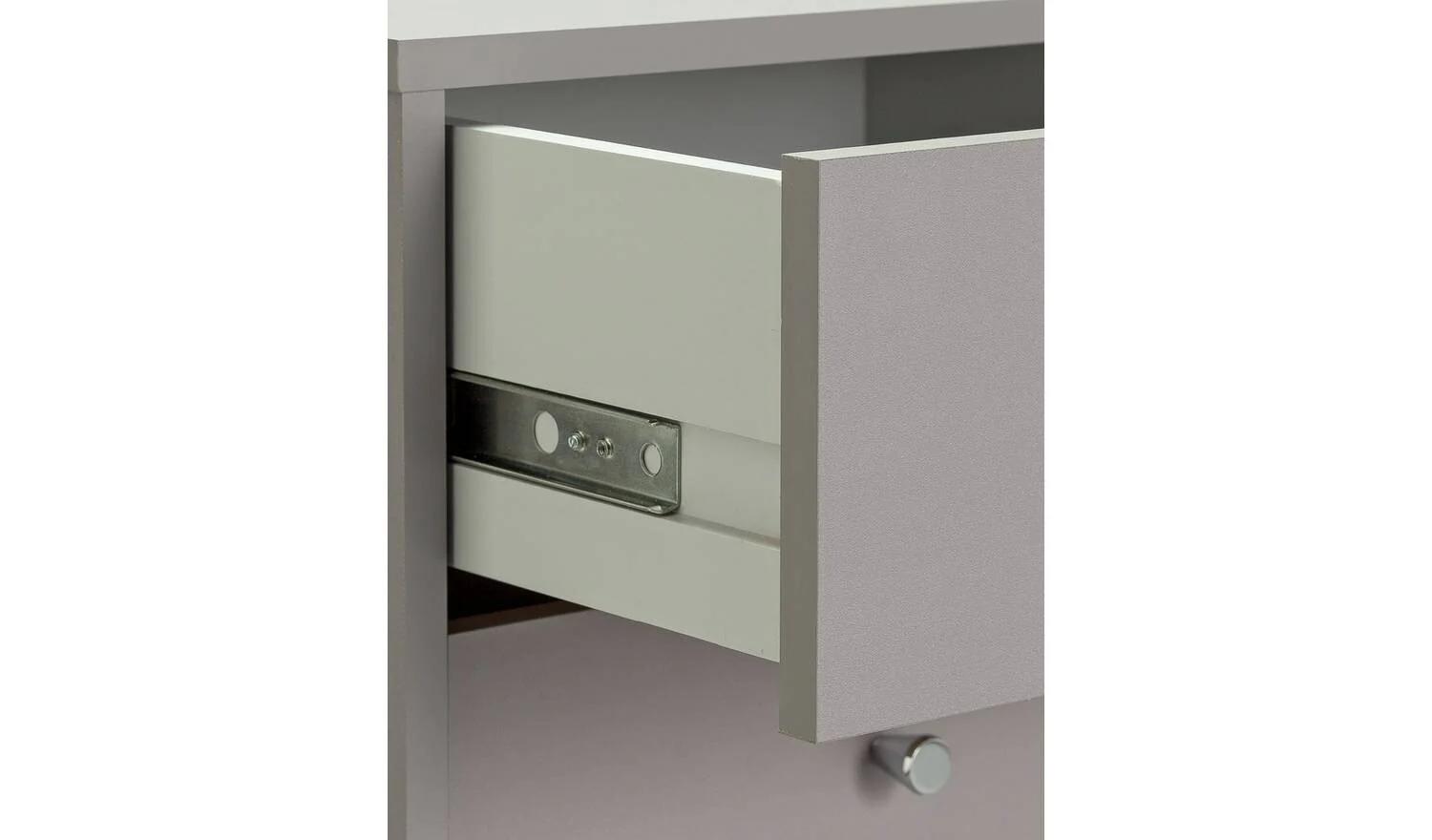 Malibu 3 Drawer Bedside Table - Grey - Image 2