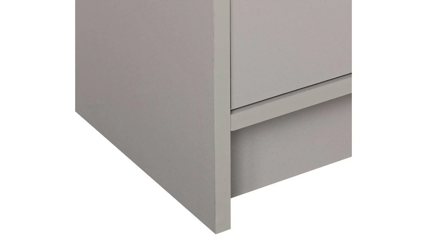 Malibu 3 Drawer Bedside Table - Grey - Image 3