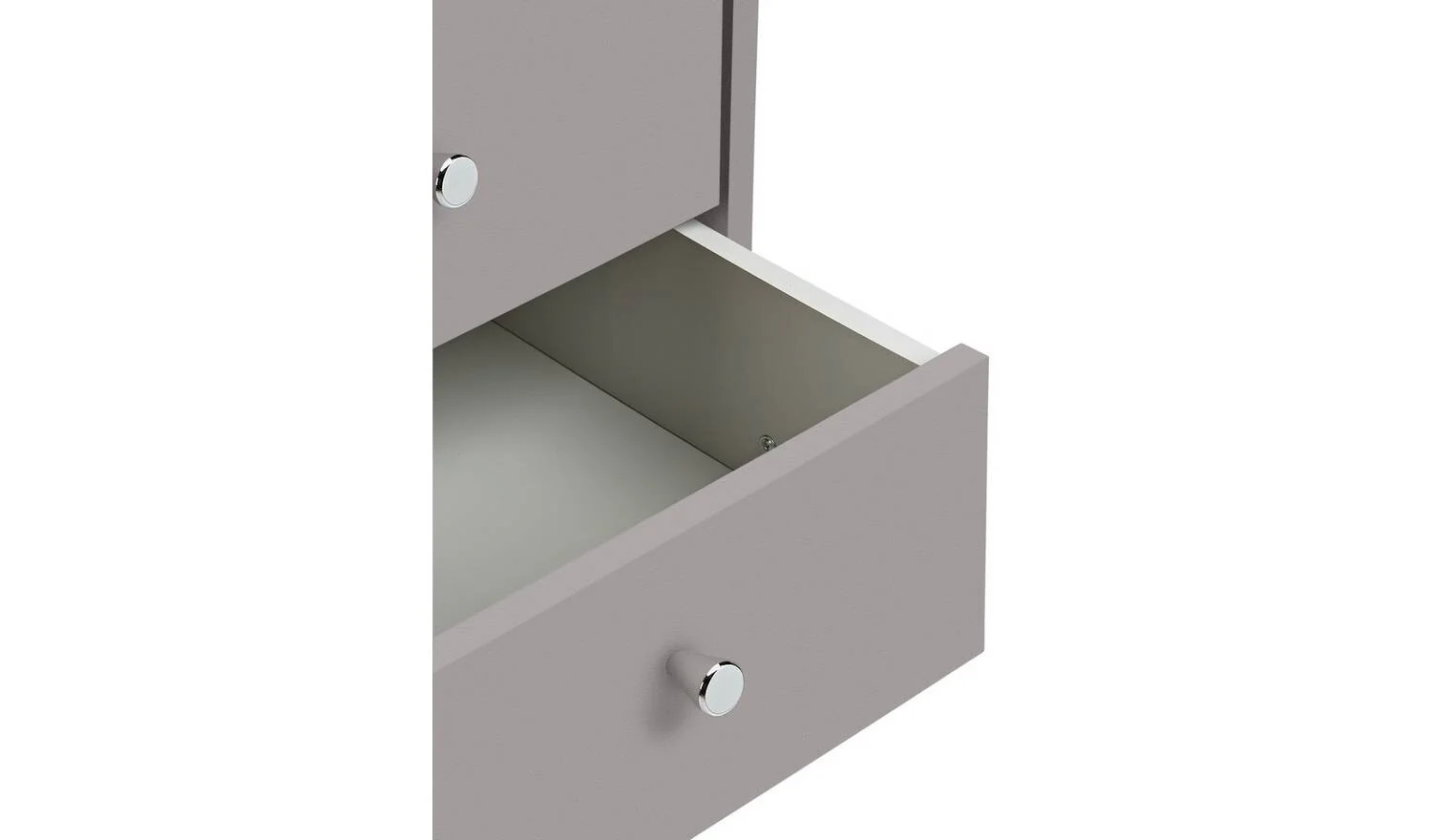 Malibu 3 Drawer Bedside Table - Grey - Image 4