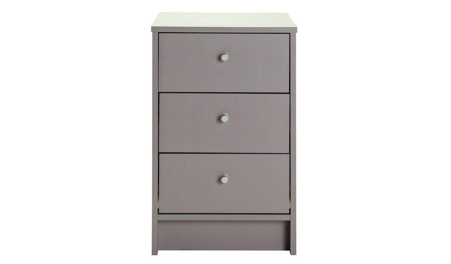 Malibu 3 Drawer Bedside Table - Grey - Image 6