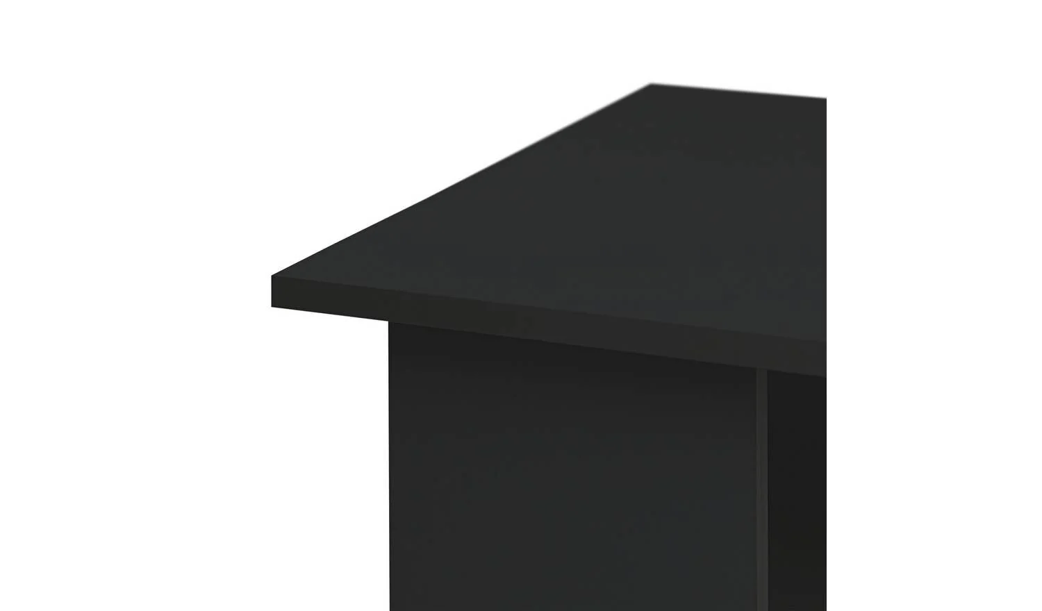 Malibu 3 Drawer Office Desk Black Modern Home Office Furniture Workspace - Image 4