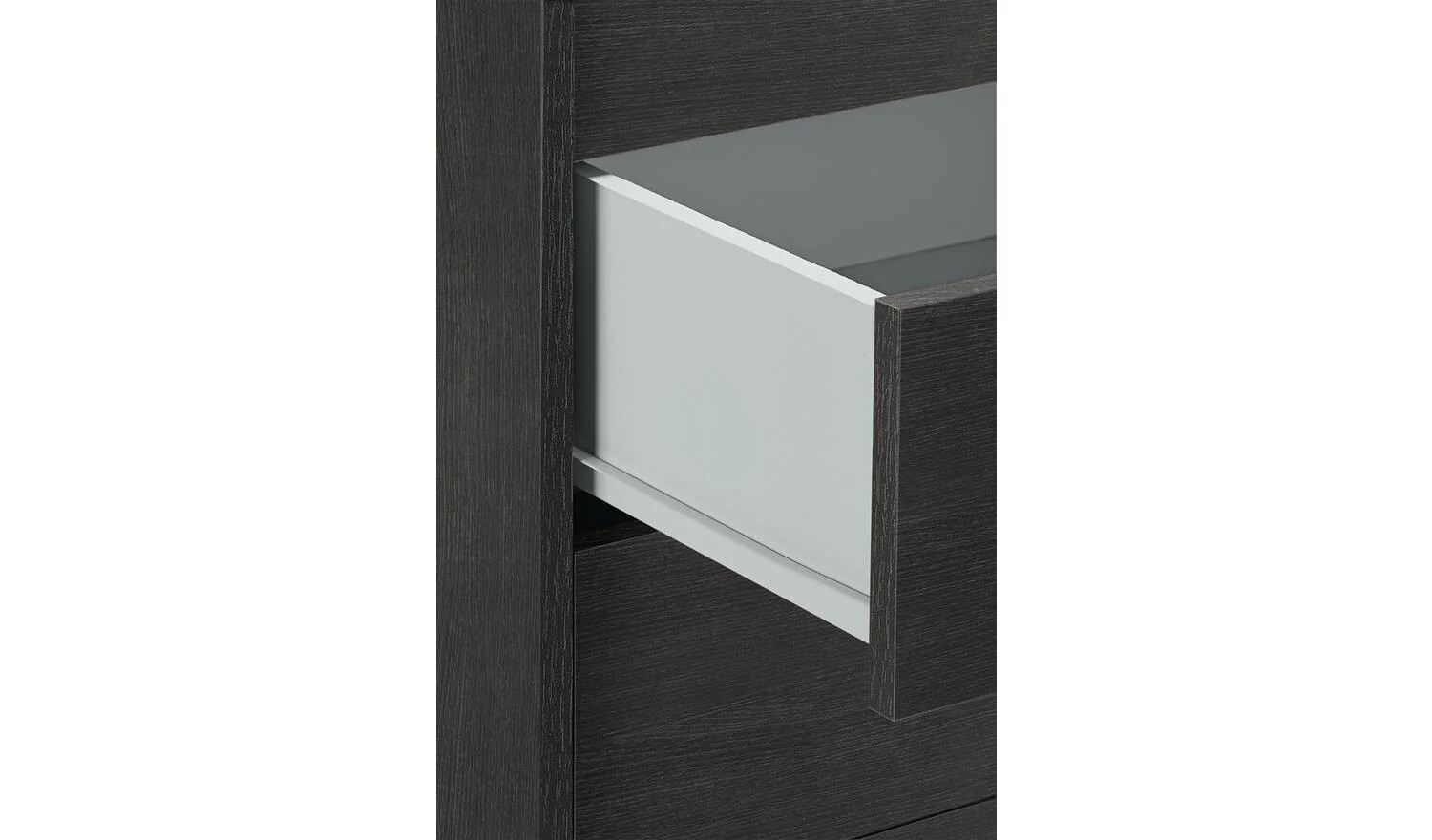 Malibu 7 Drawer Chest Black Oak Effect Storage Organiser Bedroom - Image 3