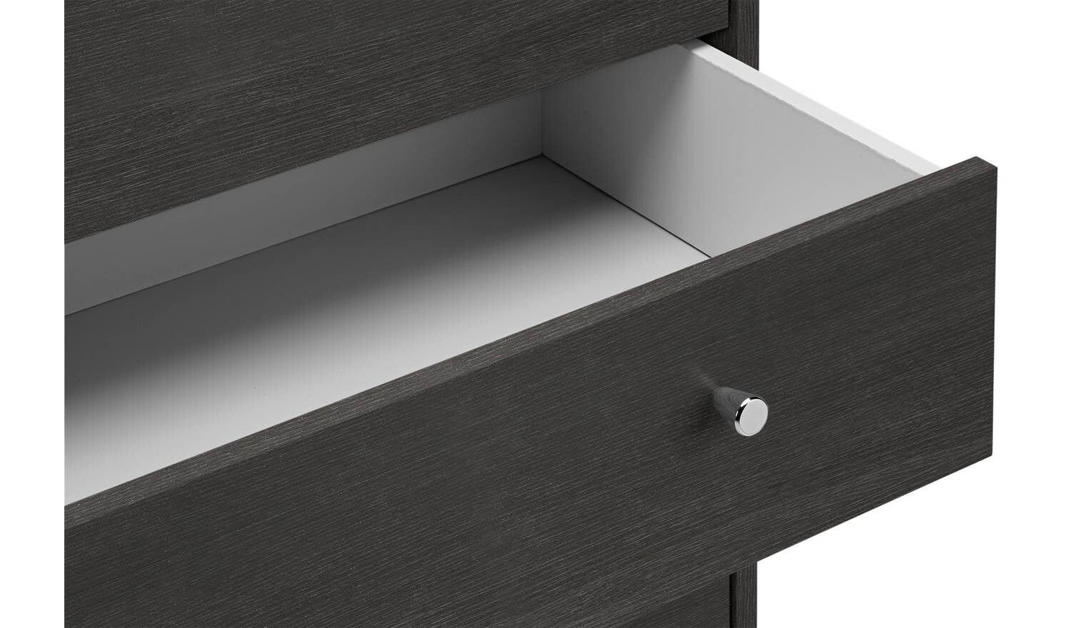 Malibu 7 Drawer Chest Black Oak Effect Storage Organiser Bedroom - Image 4