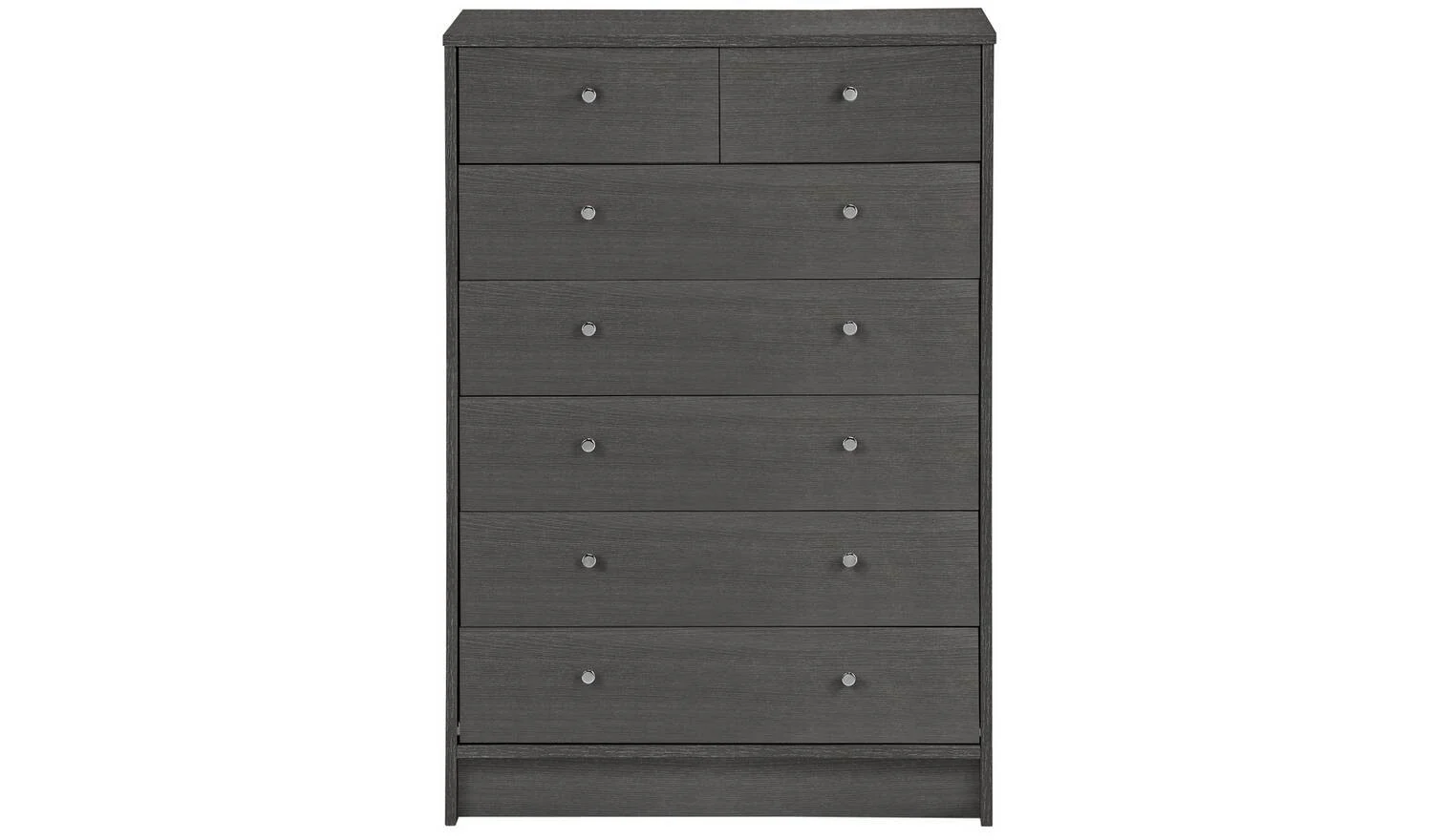 Malibu 7 Drawer Chest Black Oak Effect Storage Organiser Bedroom - Image 6