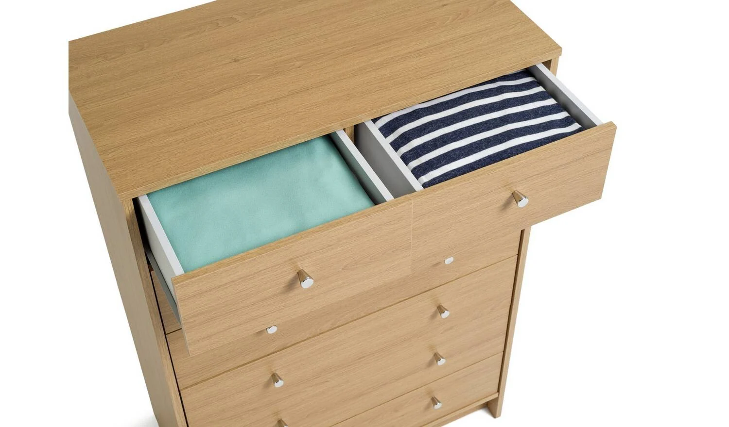 Malibu 7 Drawer Chest - Oak Effect - Image 3
