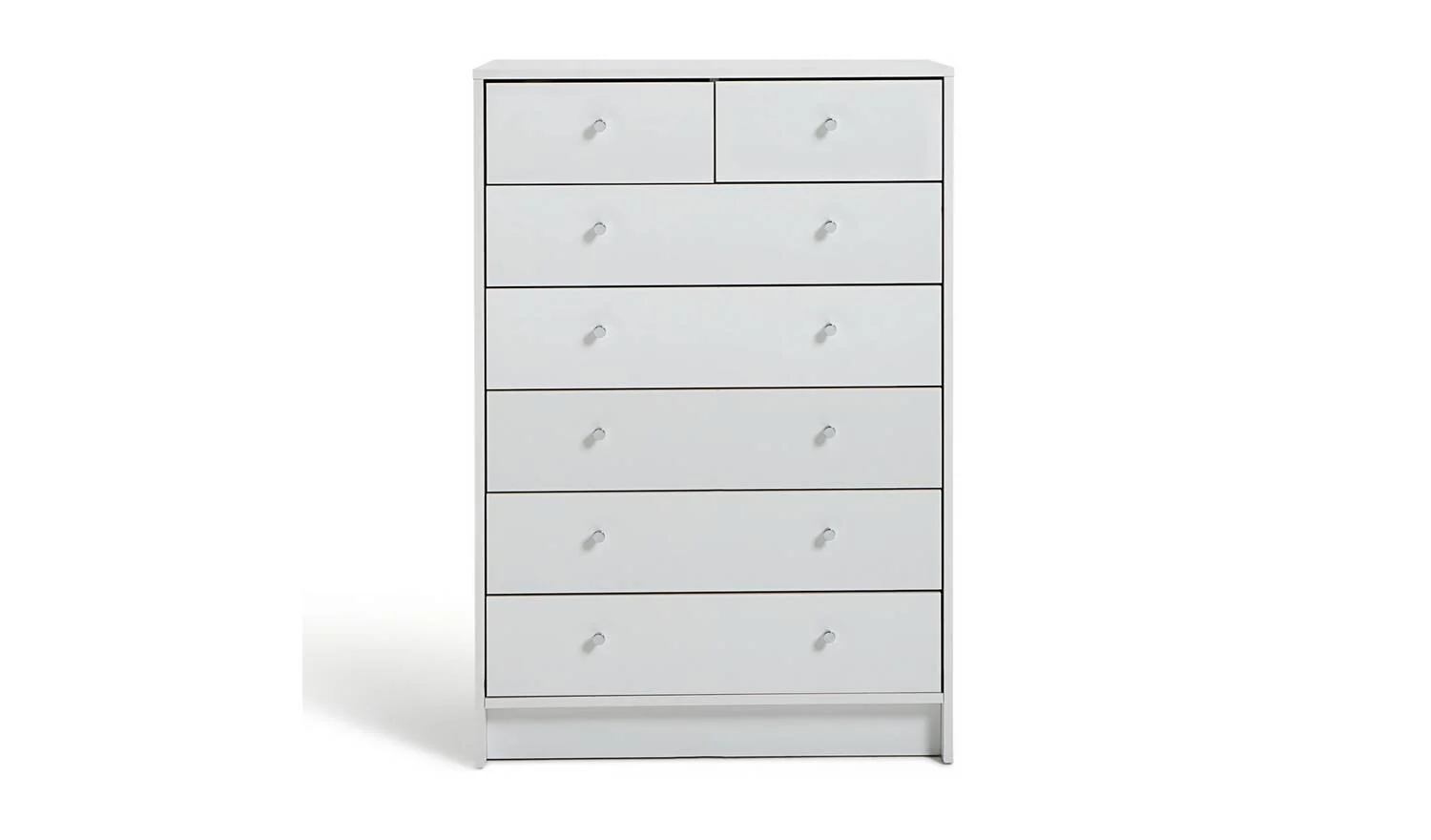 Malibu 7 Drawer Chest White Storage Organiser Bedroom Furniture - Image 7