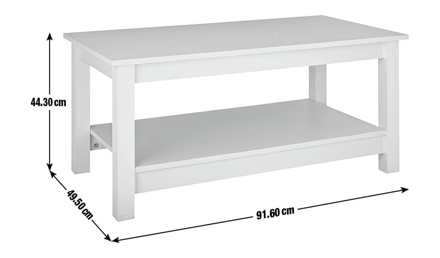 Malibu Coffee Table White Modern Living Room Furniture Scandinavian Design - Image 3