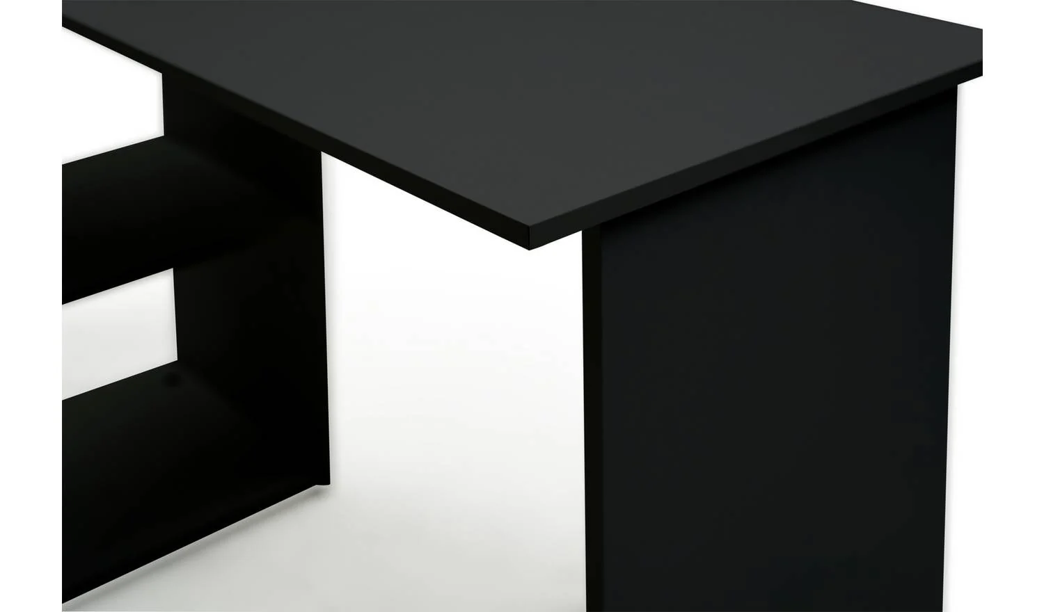 Malibu Corner Office Desk Black Compact Study Table - Image 3