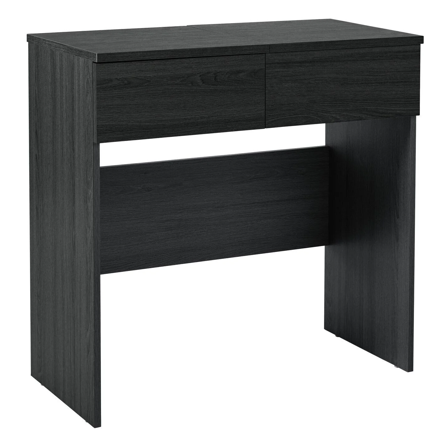 Malibu Dressing Table with Mirror Black Oak Effect Elegant Bedroom Furniture - Image 3