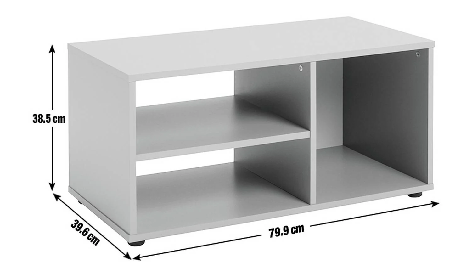 Malibu TV Unit Grey Media Stand Storage Cabinet Living Room Furniture - Image 6