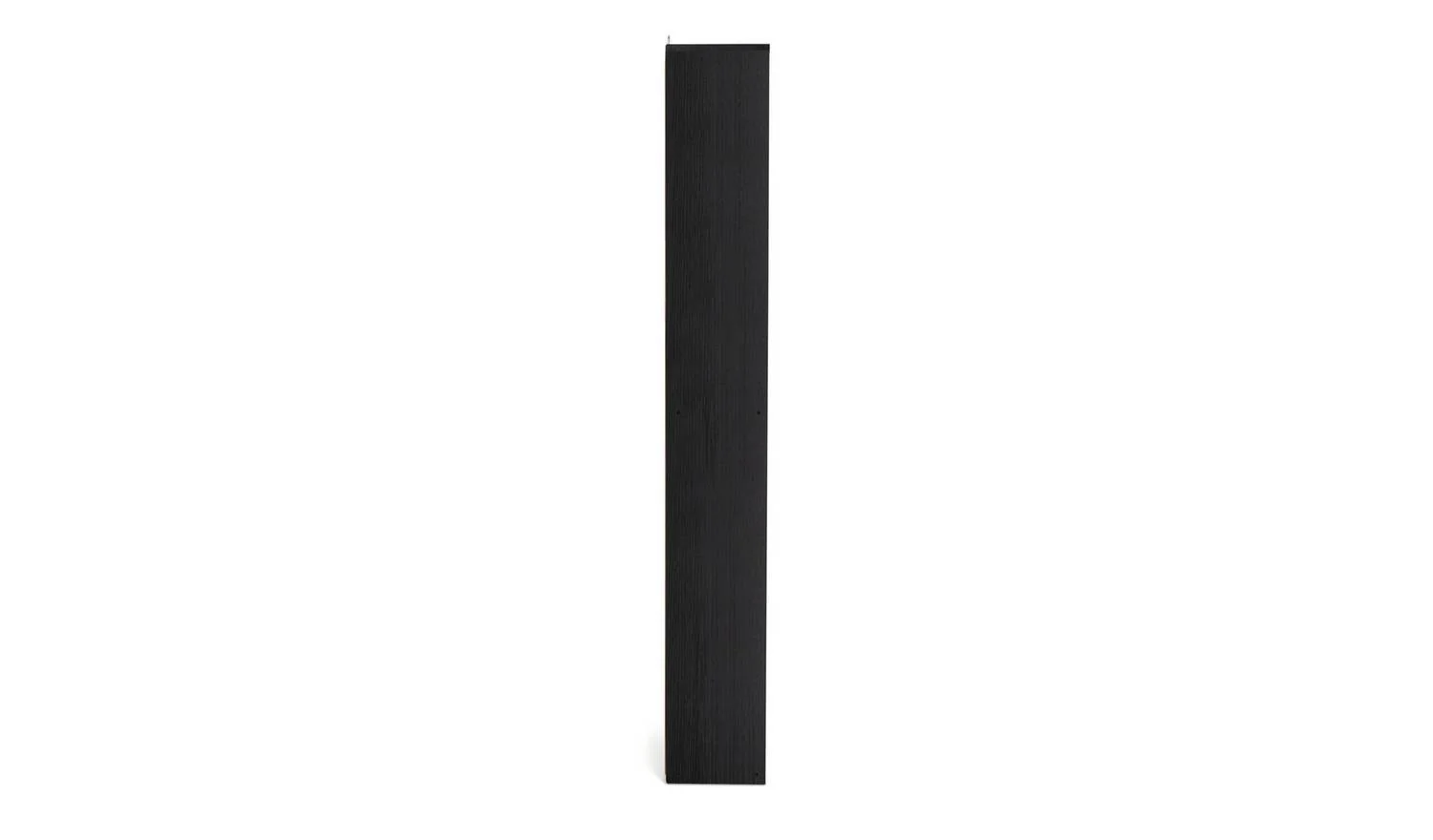 Malibu Wide Wood Effect Bookcase Black Storage Organiser Shelf Living - Image 4