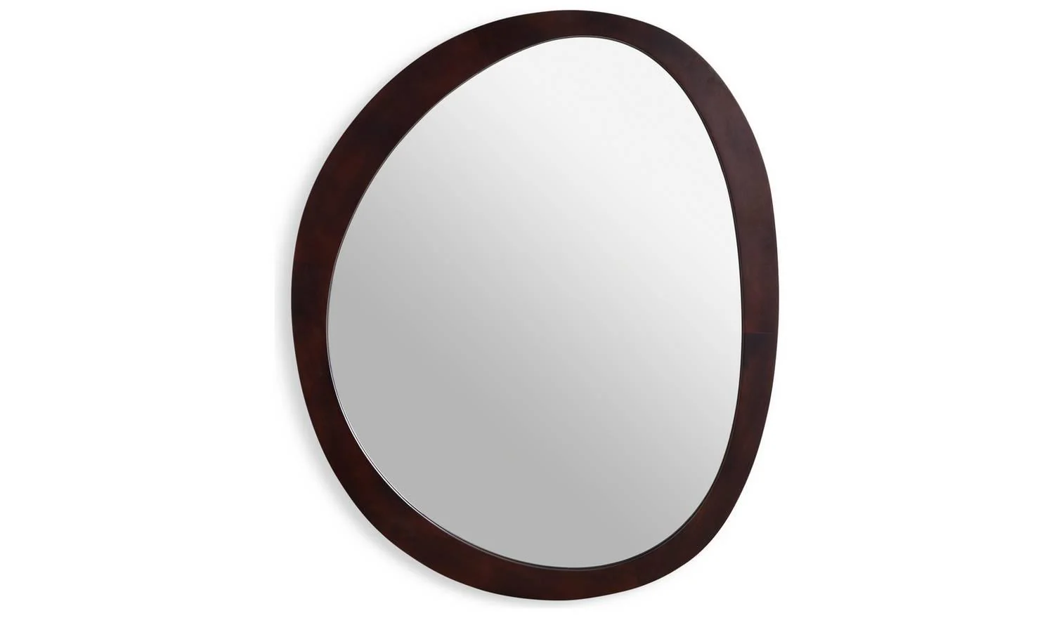 Mango Wood Irregular Wall Mirror 120x100cm Easy Mounting UK - Image 4