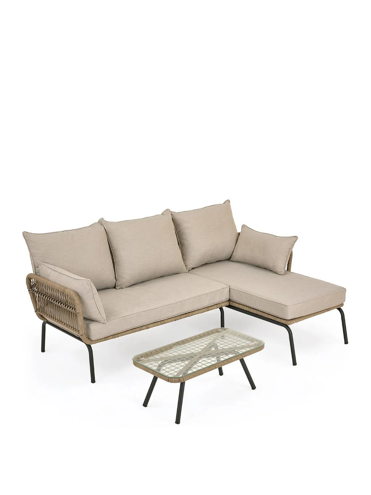 Marbella Corner Chaise & OUTDOOR FURNITURE & LOUNGE & SPACE SAVING DESIGN - Image 3