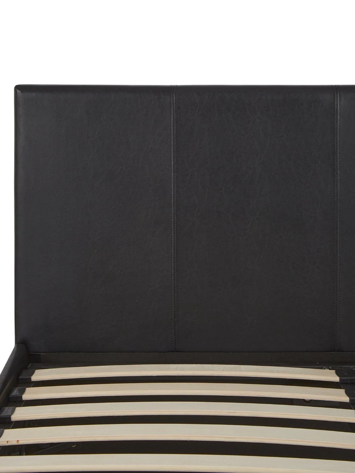 Marston End Lift Ottoman Single Bed Black | Faux Leather | Hydraulic Storage - Image 3