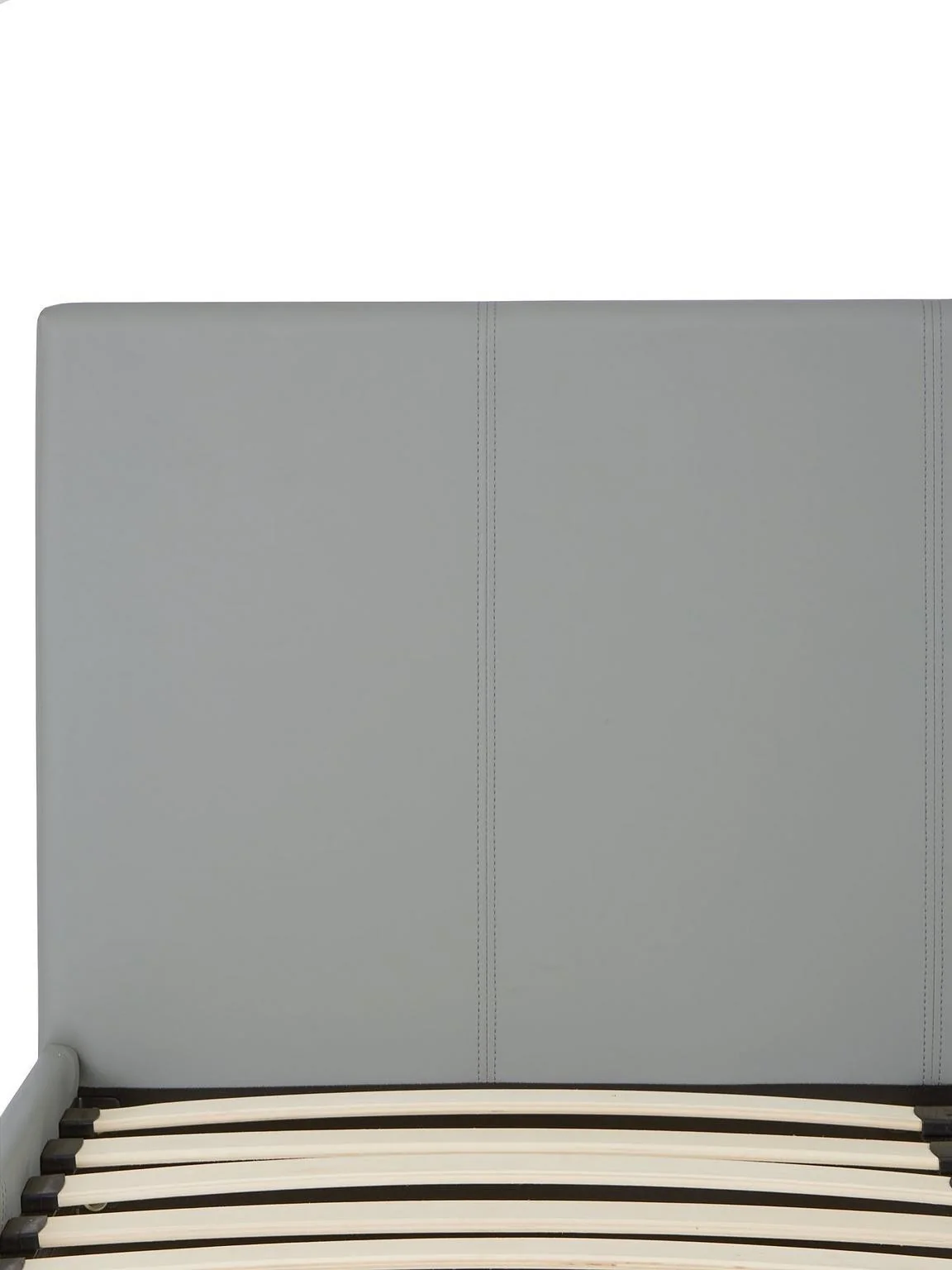 Marston Faux Leather Bed Frame Small Double - Grey | Padded Headboard | Modern - Image 5