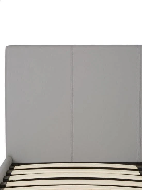 Marston Faux Leather Double Bed Frame Grey Stylish and Durable Bed Frame - Image 5