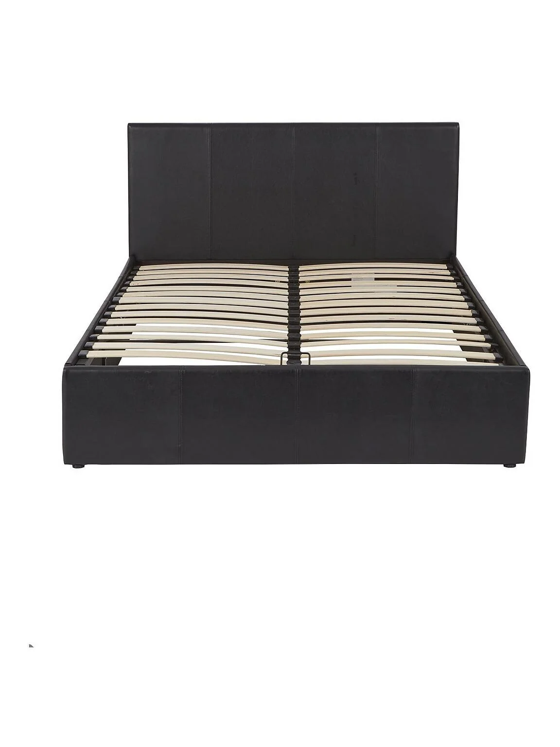 Marston Faux Leather Lift Up Ottoman Bed Frame Kingsize Black Spacious Storage - Image 3
