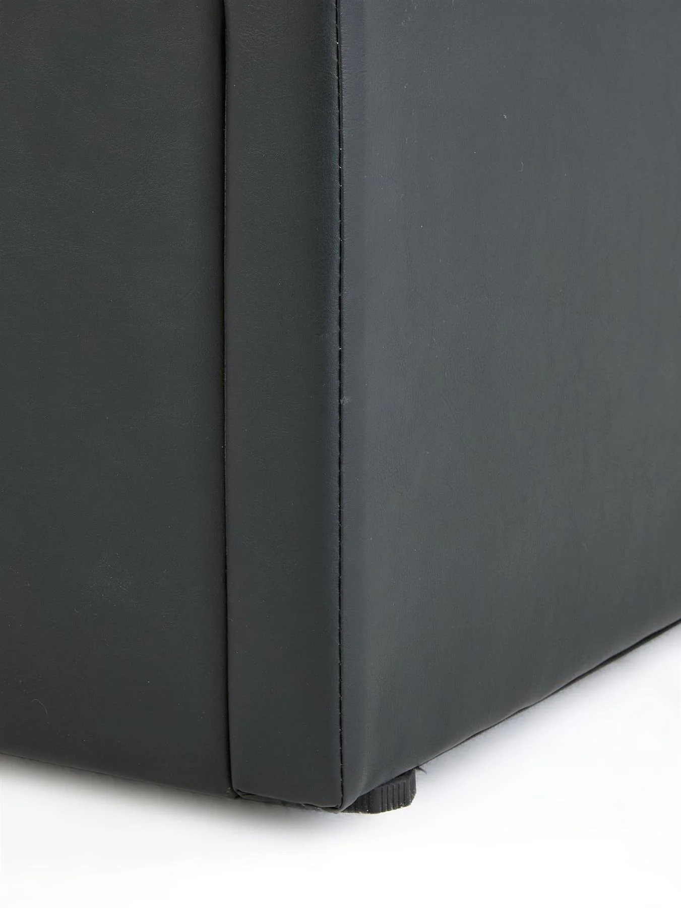 Marston Faux Leather Side Lift Up Storage Ottoman Bed Small Double Black - Image 6