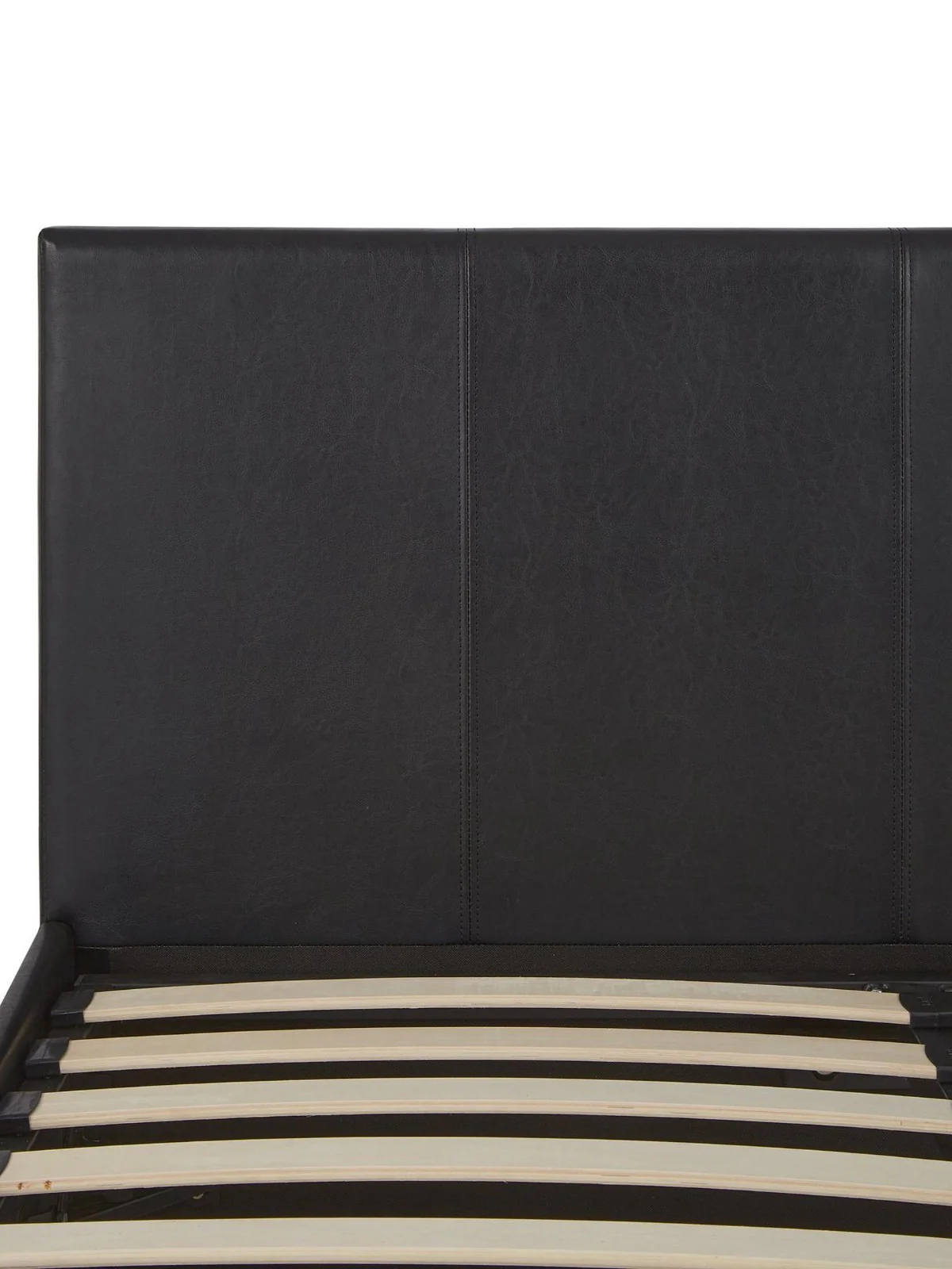 Marston Small Double Bed Frame Black | Faux Leather | FSC Certified - Image 5