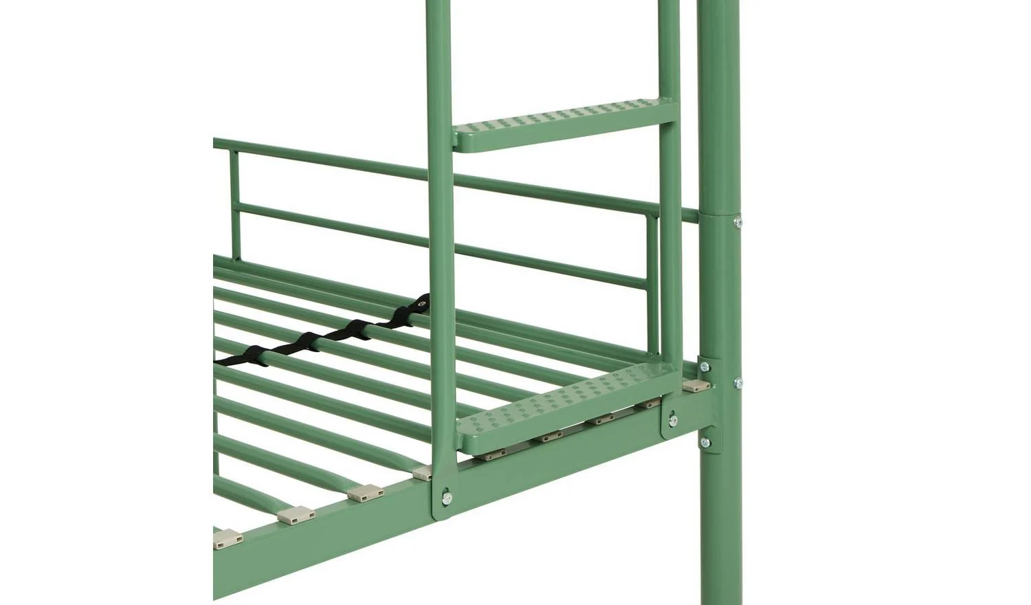 Mason Single Metal Bunk Bed Sage Green Kids Childrens Bedroom Furniture - Image 5