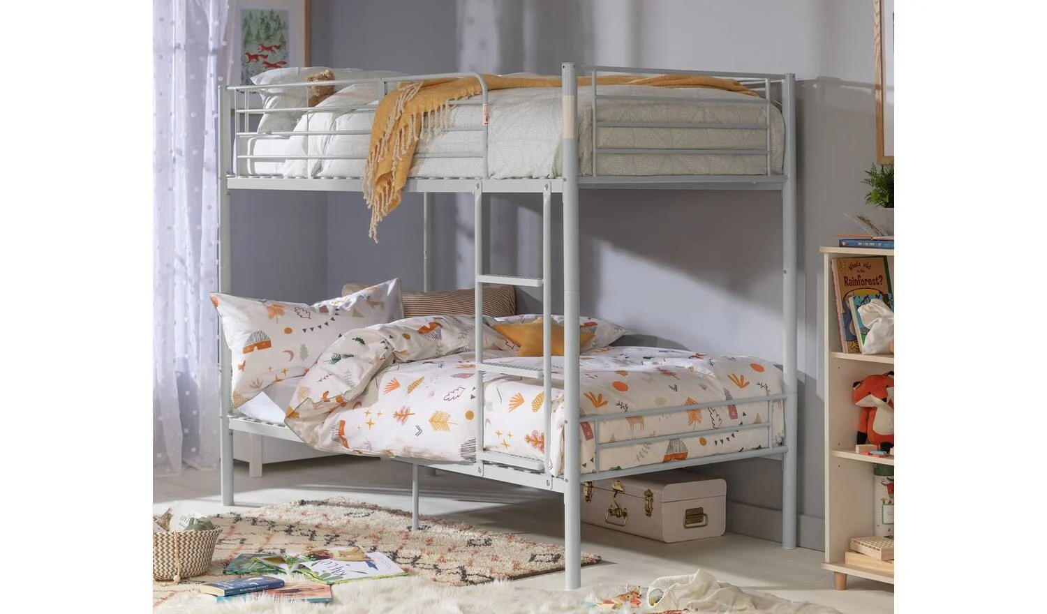 Mason Take Home Today Metal Bunk Bed Silver Kids Childrens Bedroom - Image 3