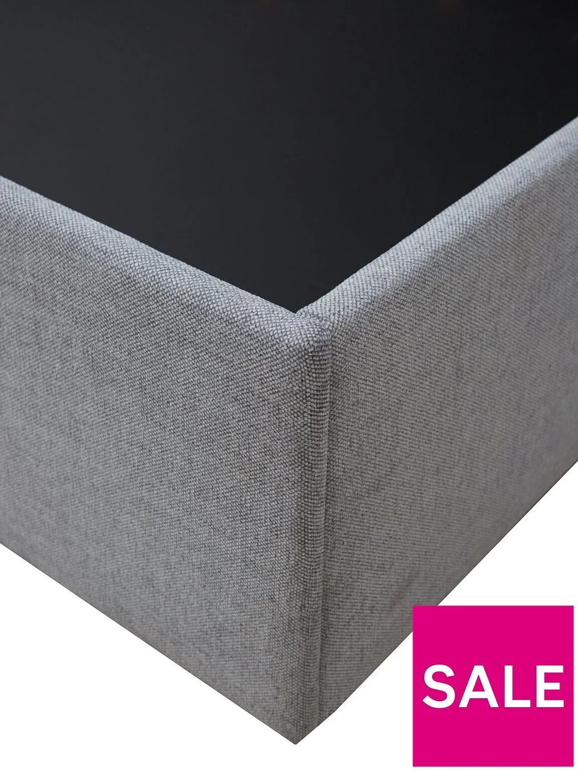 Mellow Fabric Ottoman Double Bed frame Grey Modern Functional Bedroom Furniture - Image 4