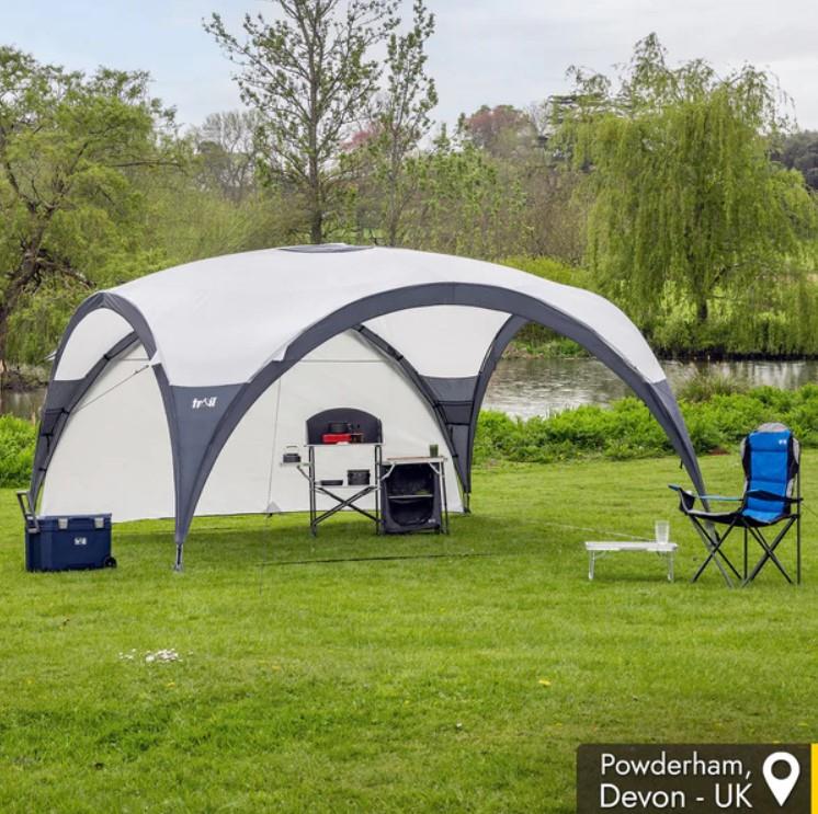 Metal Frame Gazebo XL Grey Outdoor Garden Patio Shelter - Image 3