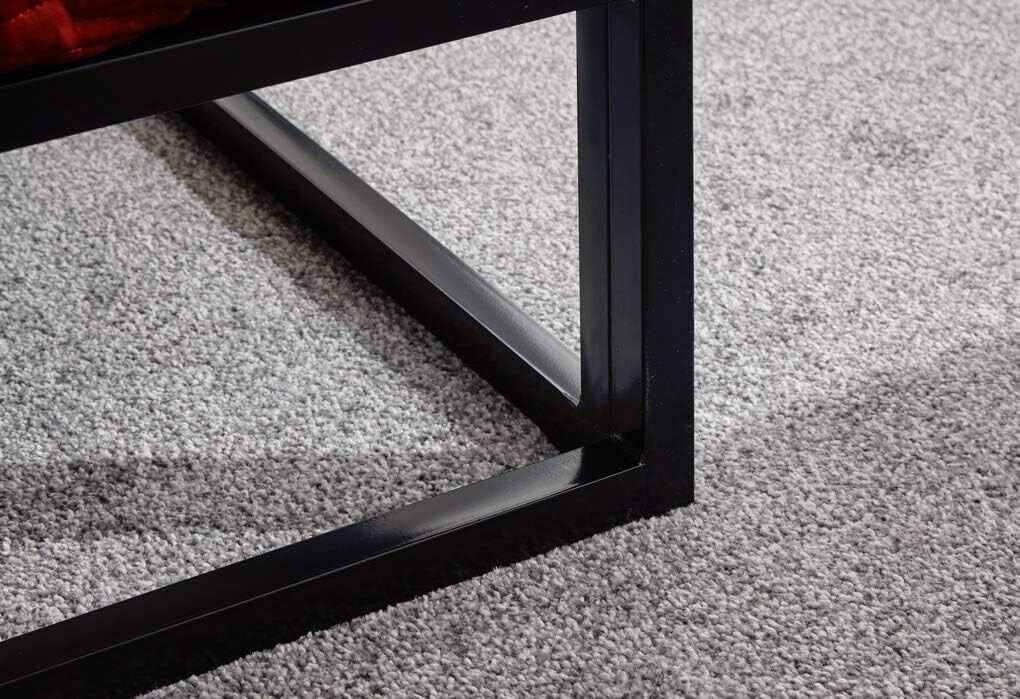 Metal Platform Small Double Bed Frame With Slats And Underbed Storage Black - Image 2