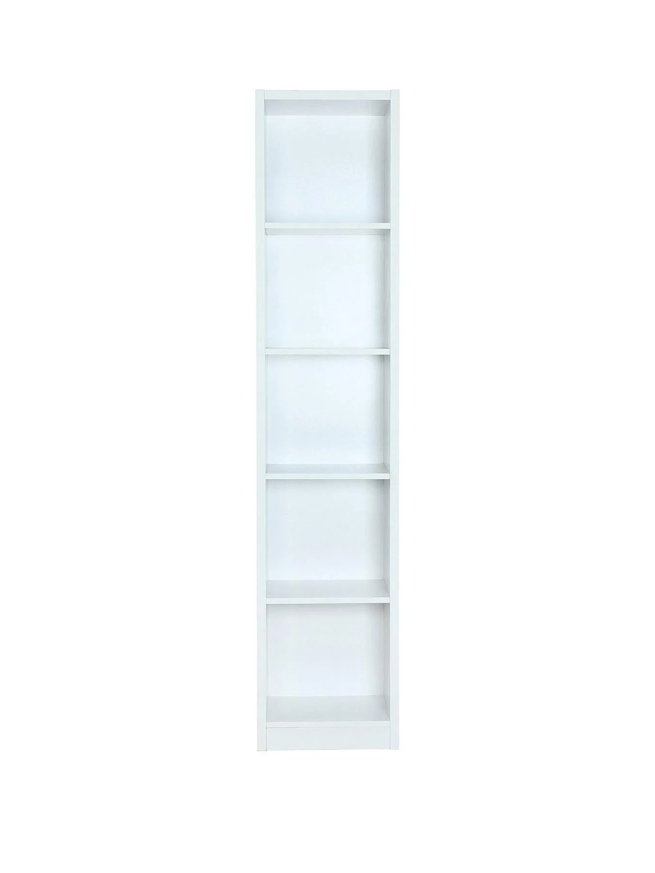 Metro Tall Bookcase White Storage Organiser Shelf Living Room Furniture - Image 2