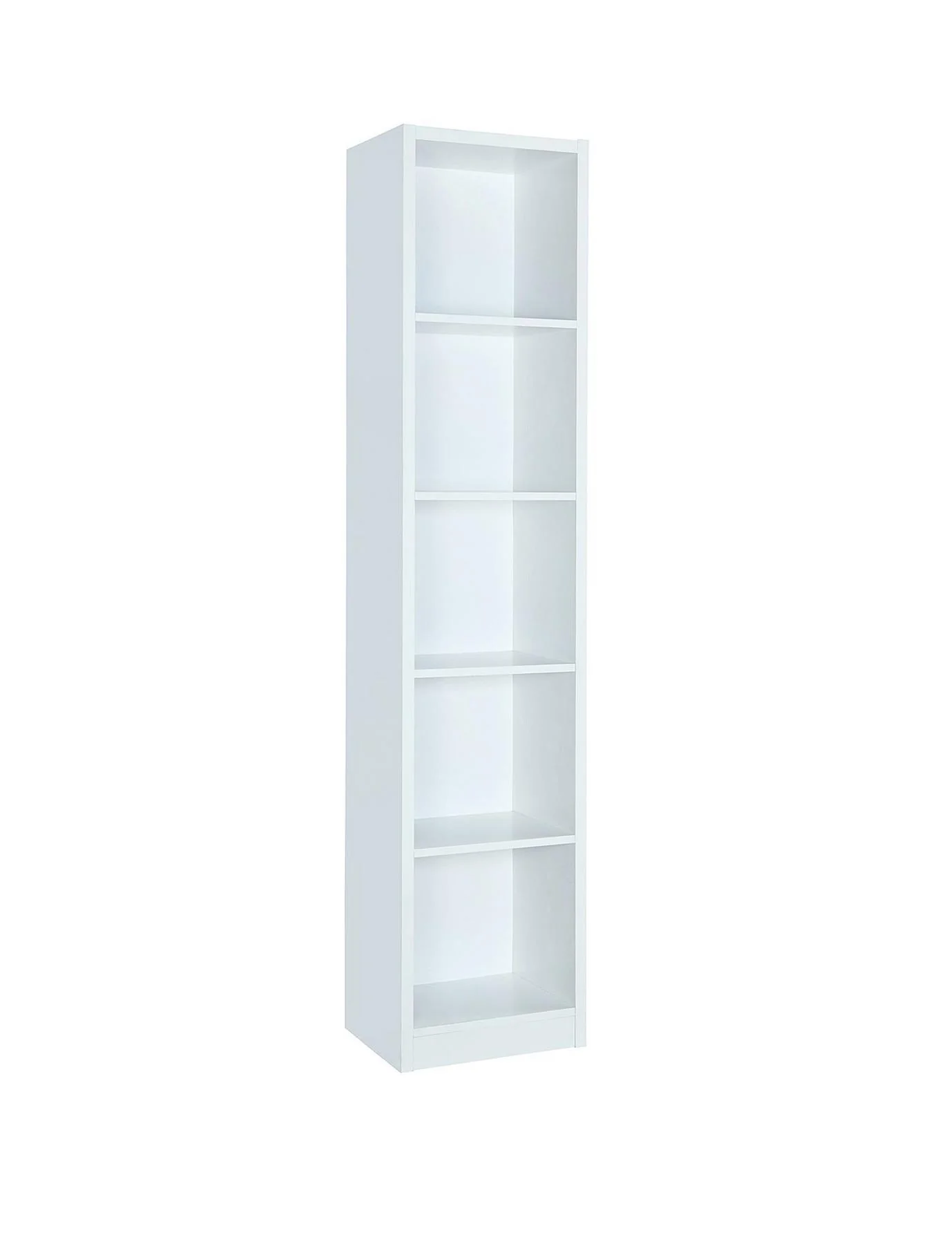 Metro Tall Bookcase White Storage Organiser Shelf Living Room Furniture - Image 3