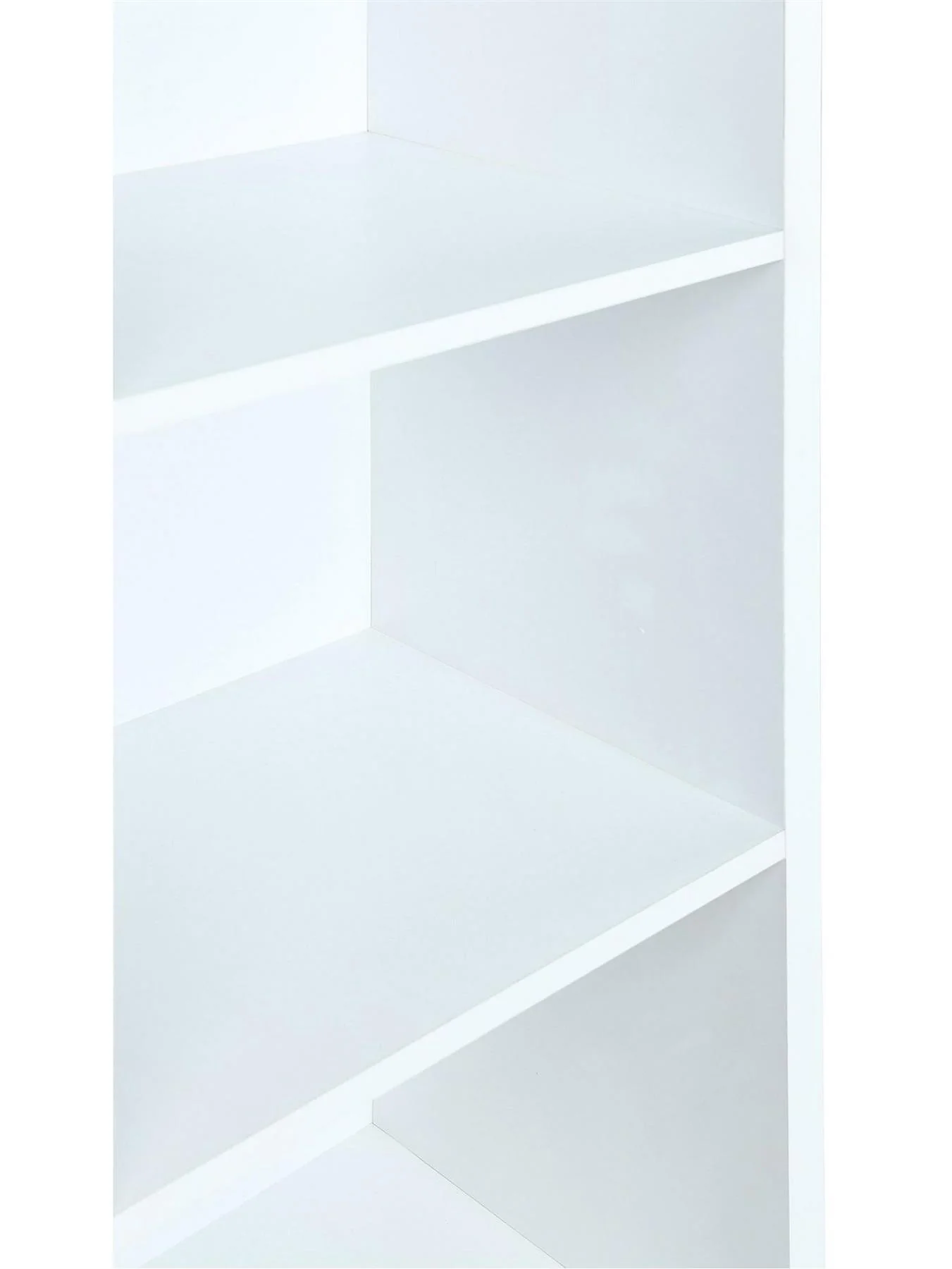 Metro Tall Bookcase White Storage Organiser Shelf Living Room Furniture - Image 4