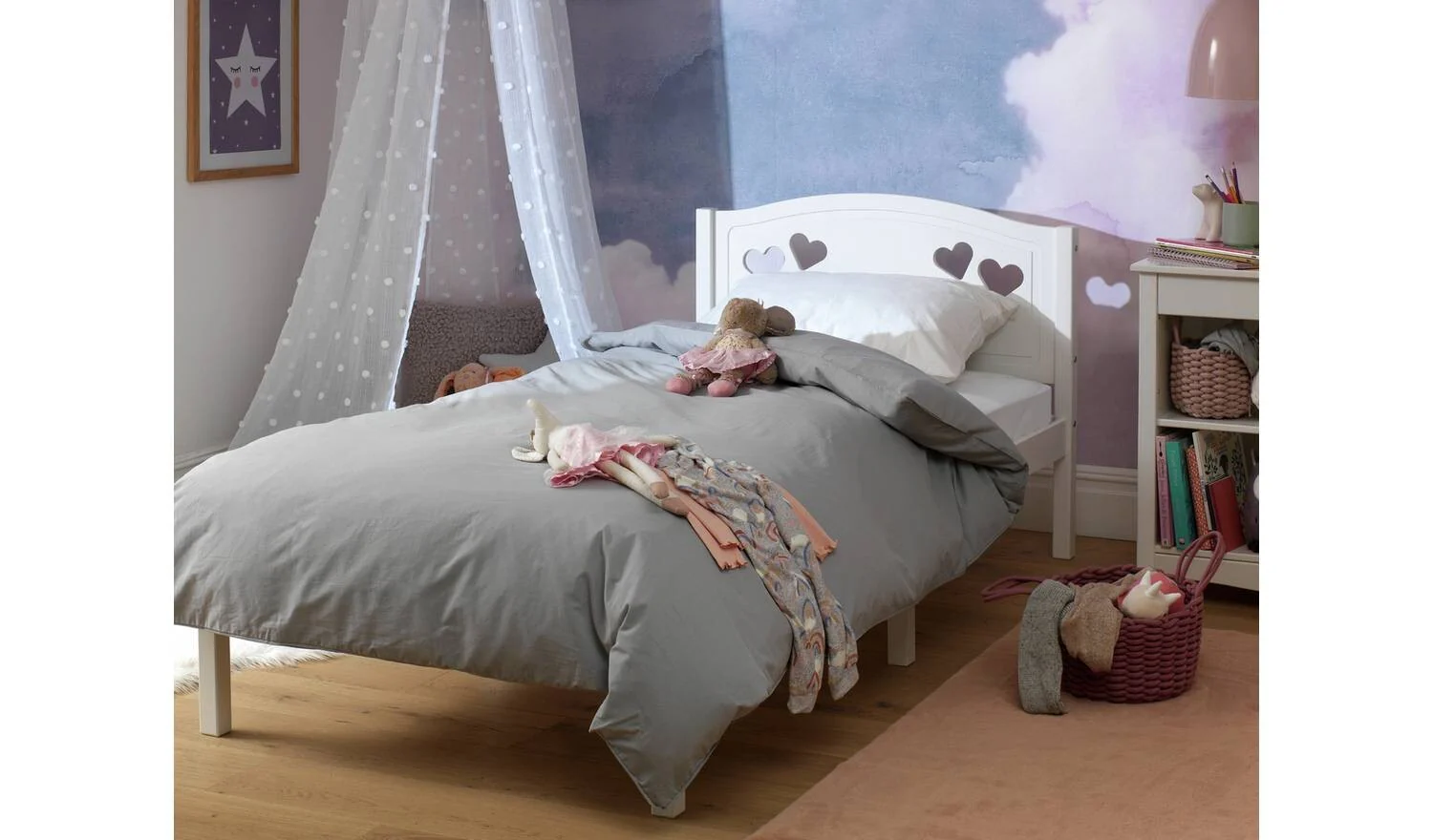 Mia Single Bed Frame - White - Image 2