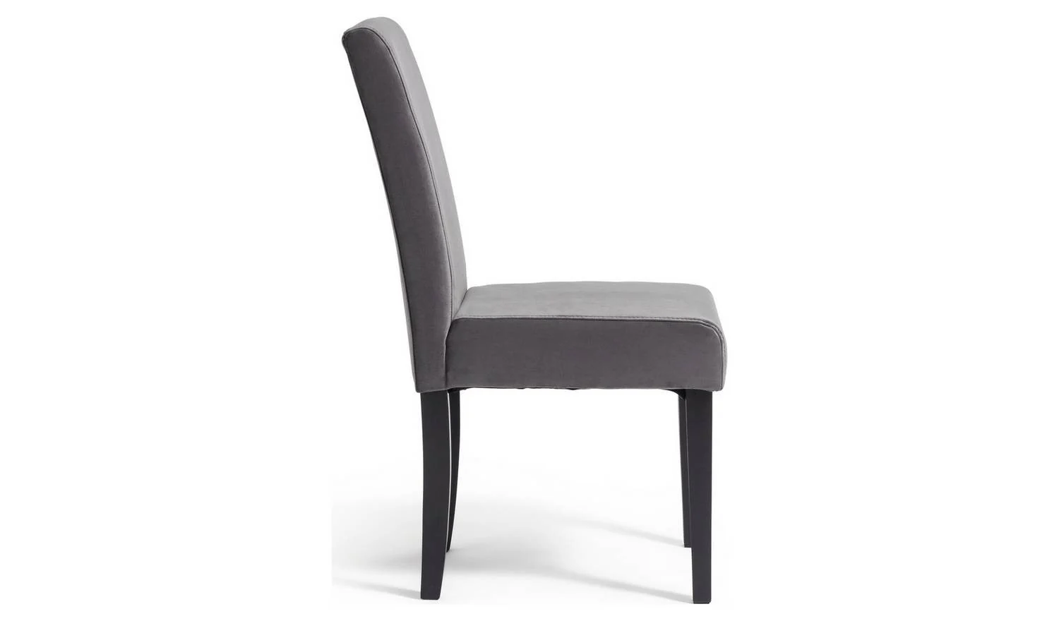 Midback Pair of Velvet Dining Chair Black Modern Kitchen Furniture Set - Image 4